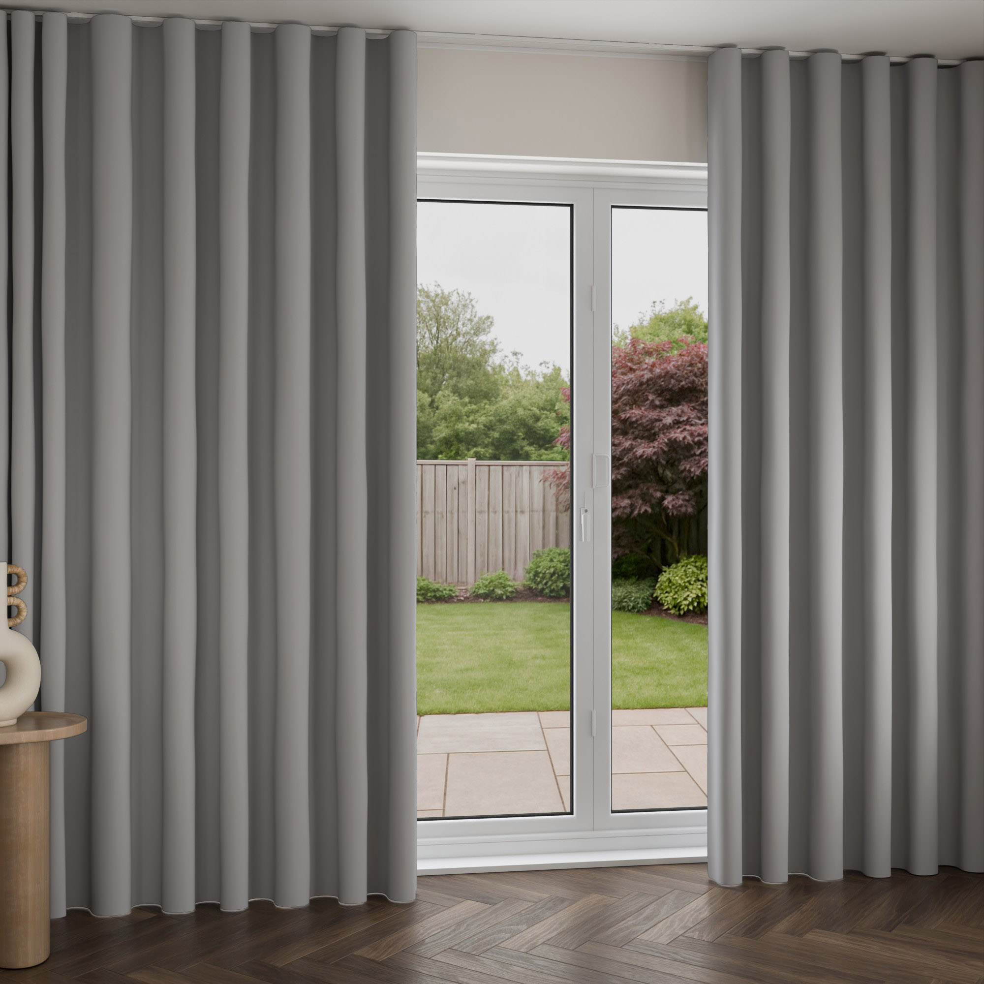 Laura Ashley Middleton Steel Wave Curtain - Image 2