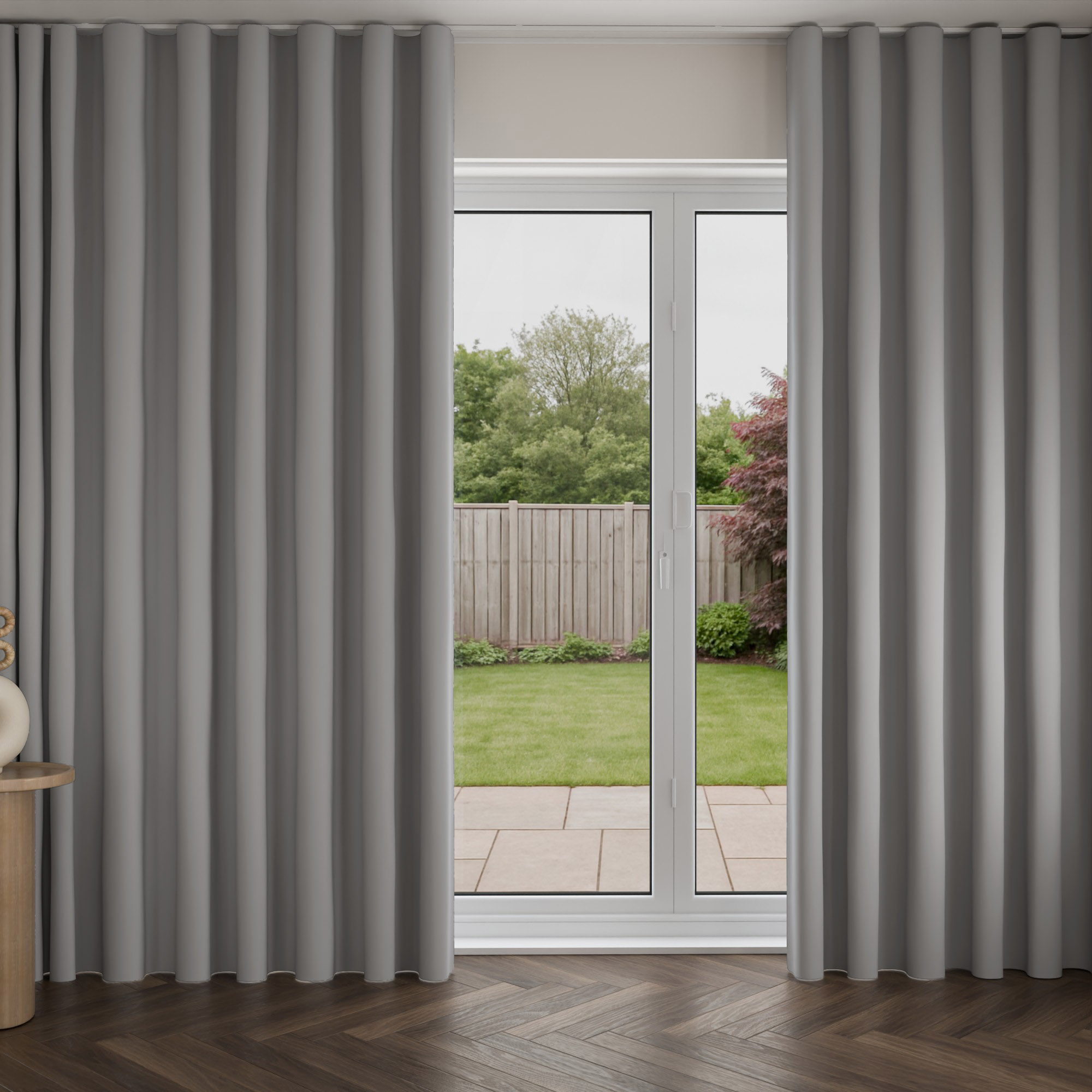 Laura Ashley Middleton Steel Wave Curtain - Image 3