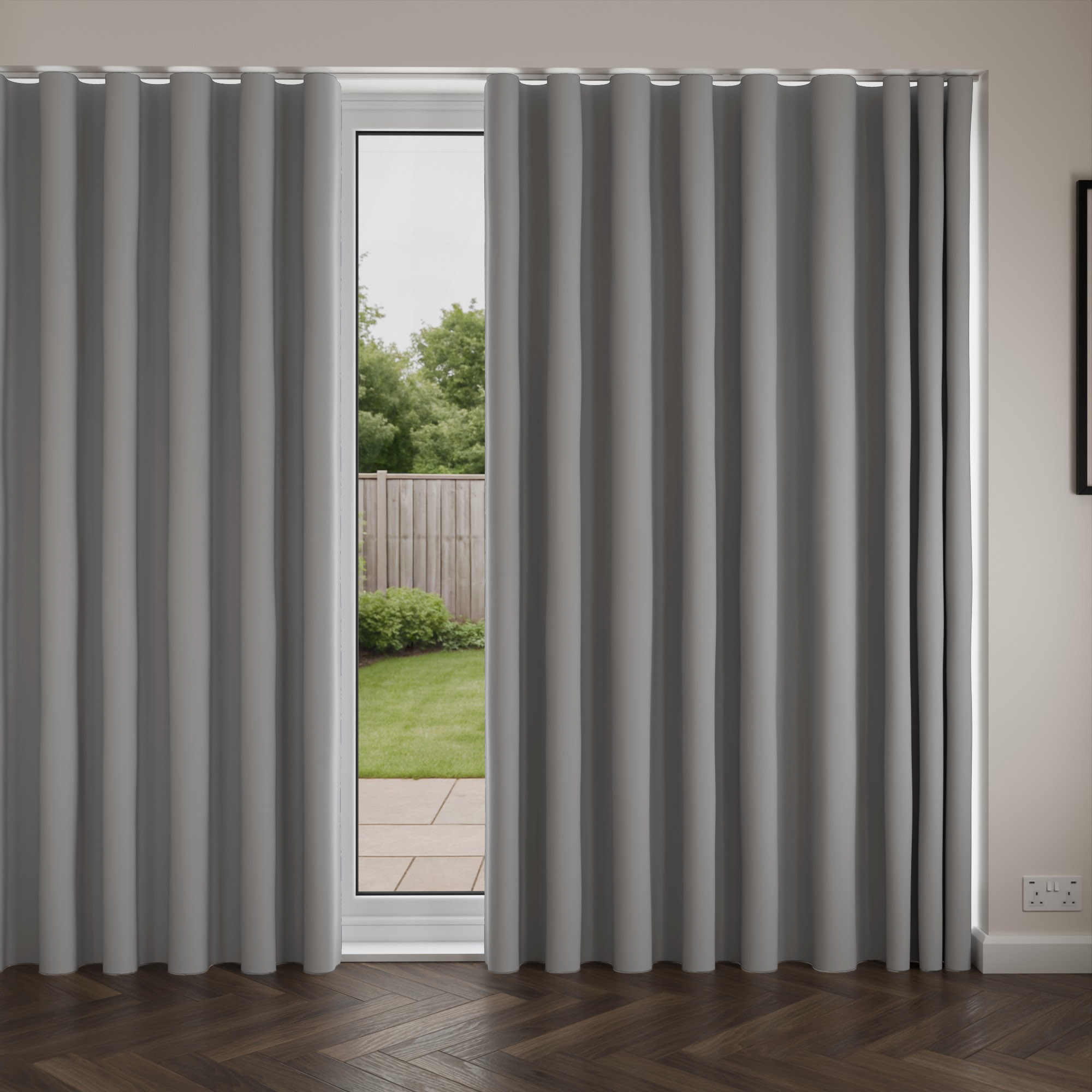 Laura Ashley Middleton Steel Wave Curtain - Image 4