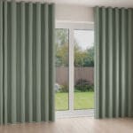 Laura Ashley Middleton Dark Sage Green Wave Curtain