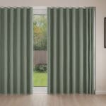 Laura Ashley Middleton Dark Sage Green Wave Curtain