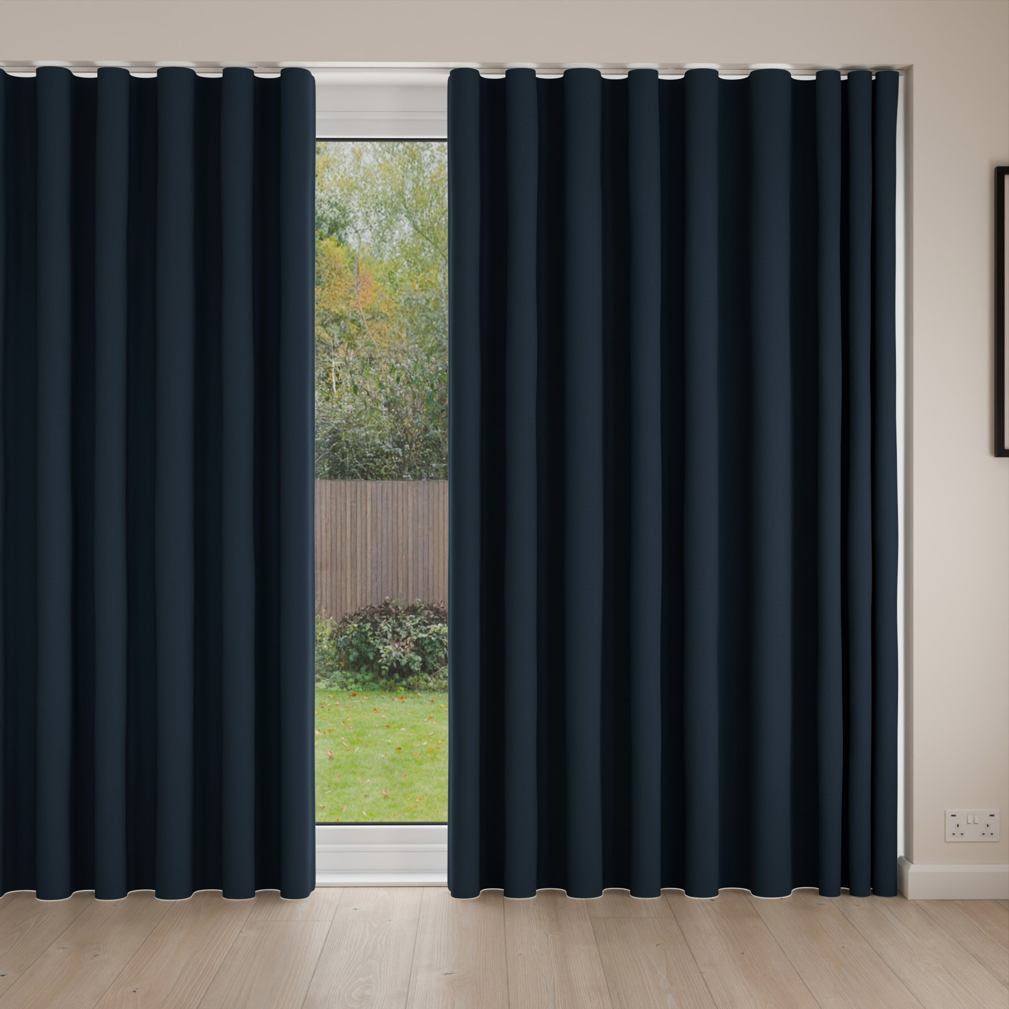 Laura Ashley Middleton Midnight Seaspray Wave Curtain - Image 4