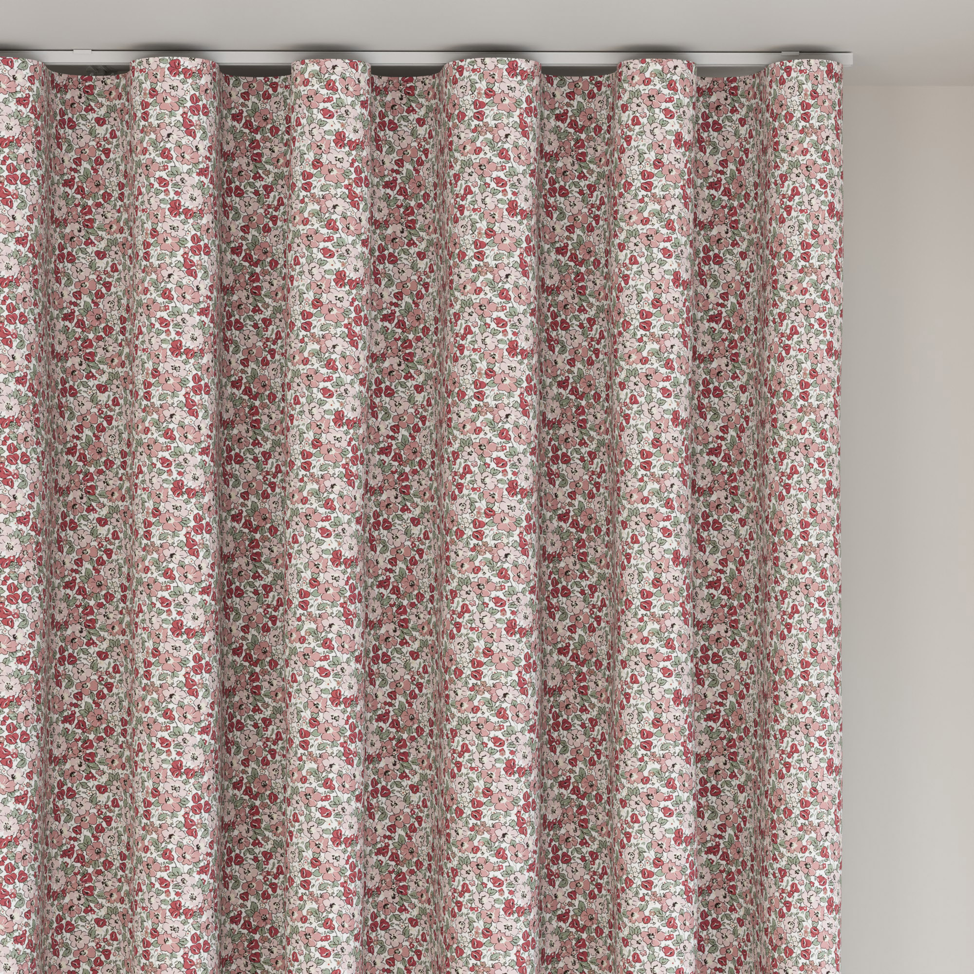 Laura Ashley Libby Floral Blush Wave Curtain - Image 6