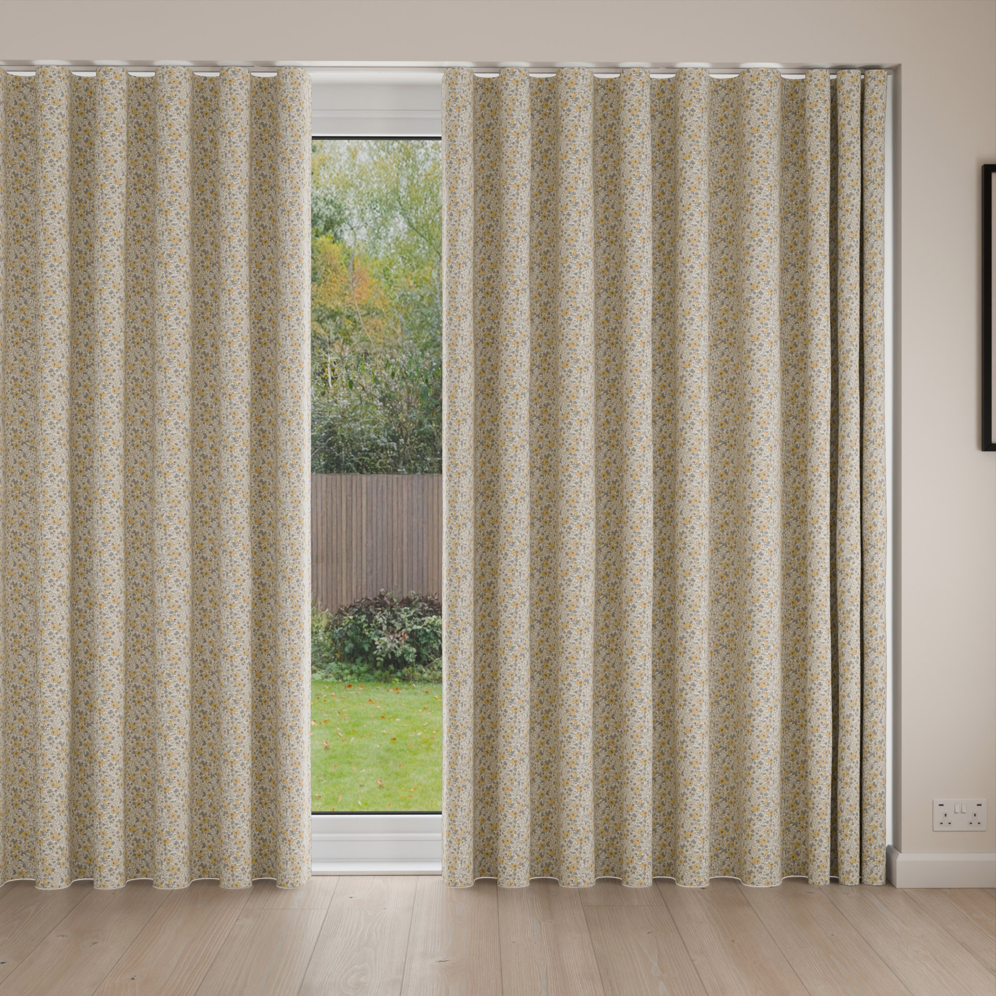 Laura Ashley Libby Floral Buttercup Wave Curtain - Image 4