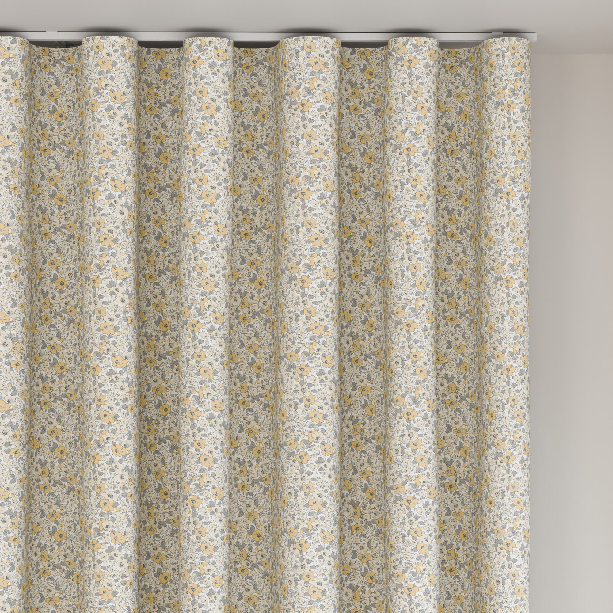 Laura Ashley Libby Floral Buttercup Wave Curtain - Image 6
