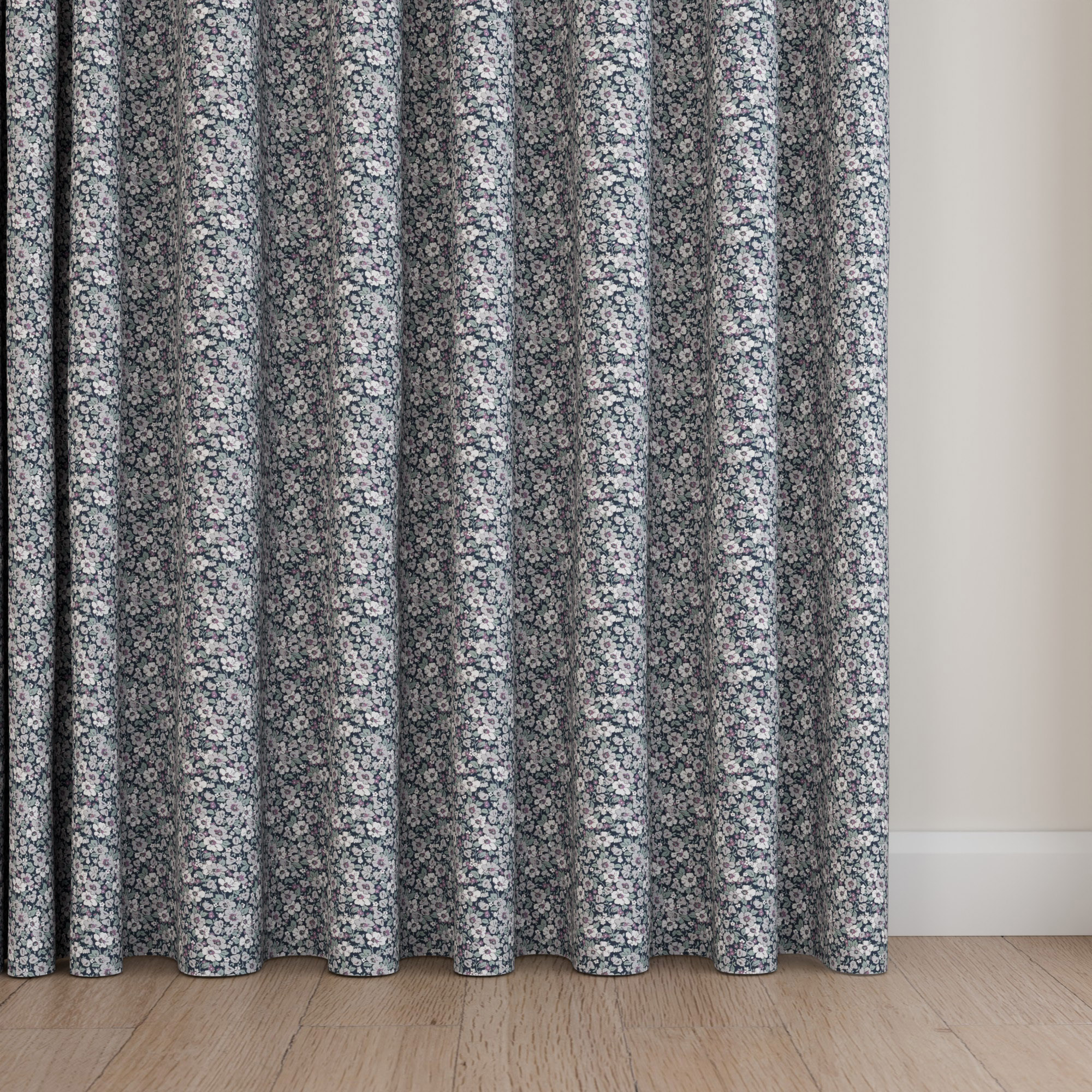 Laura Ashley Libby Floral Grape Wave Curtain - Image 5