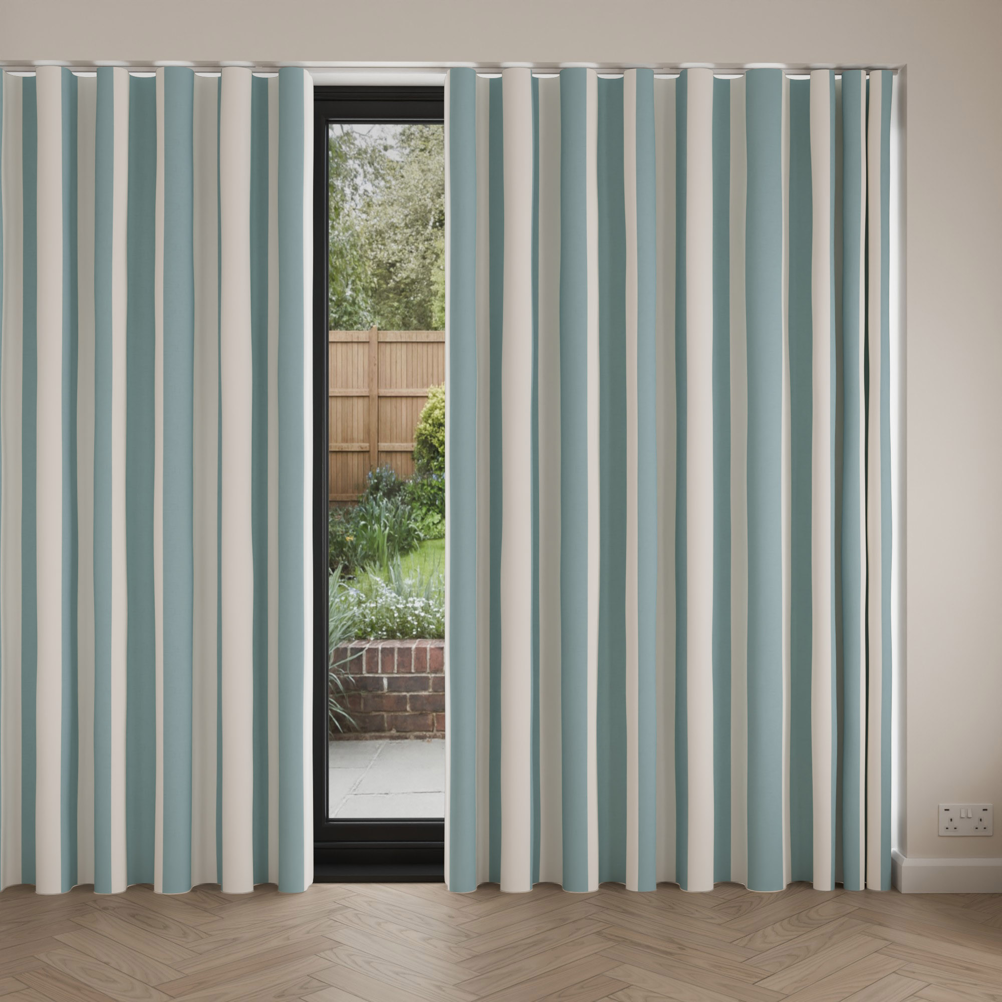 Laura Ashley Lille Stripe Seaspray Wave Curtain - Image 4