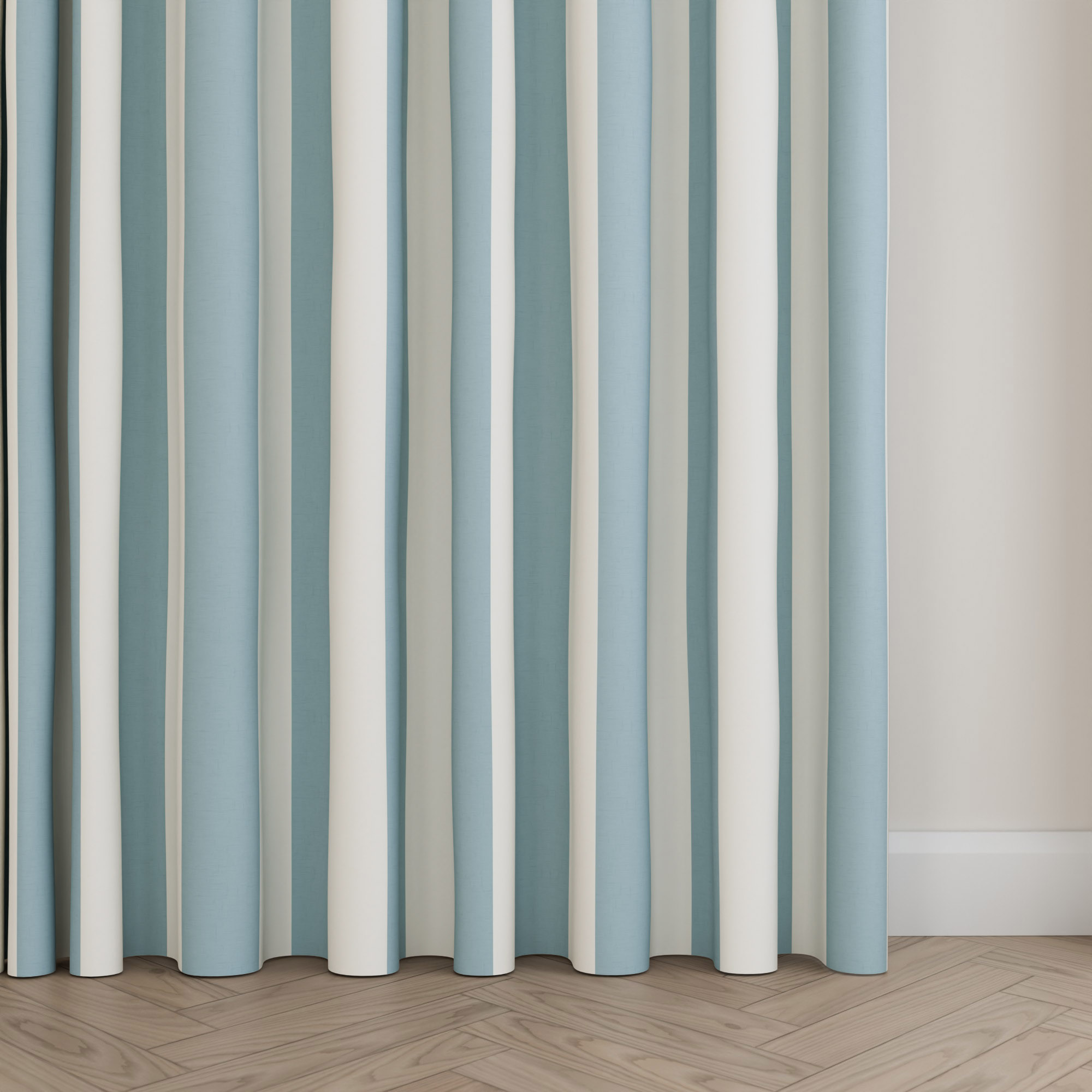Laura Ashley Lille Stripe Seaspray Wave Curtain - Image 5