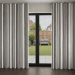 Laura Ashley Lille Stripe Steel Wave Curtain