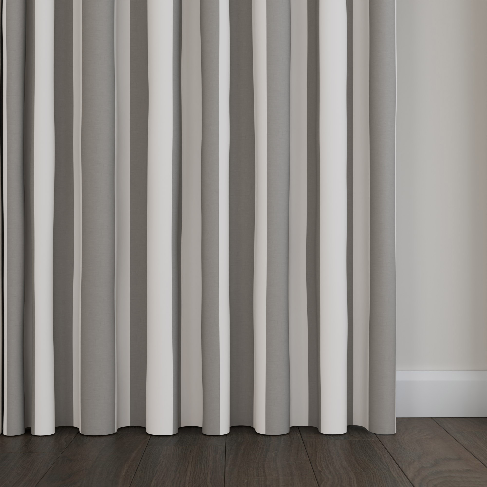 Laura Ashley Lille Stripe Steel Wave Curtain - Image 5
