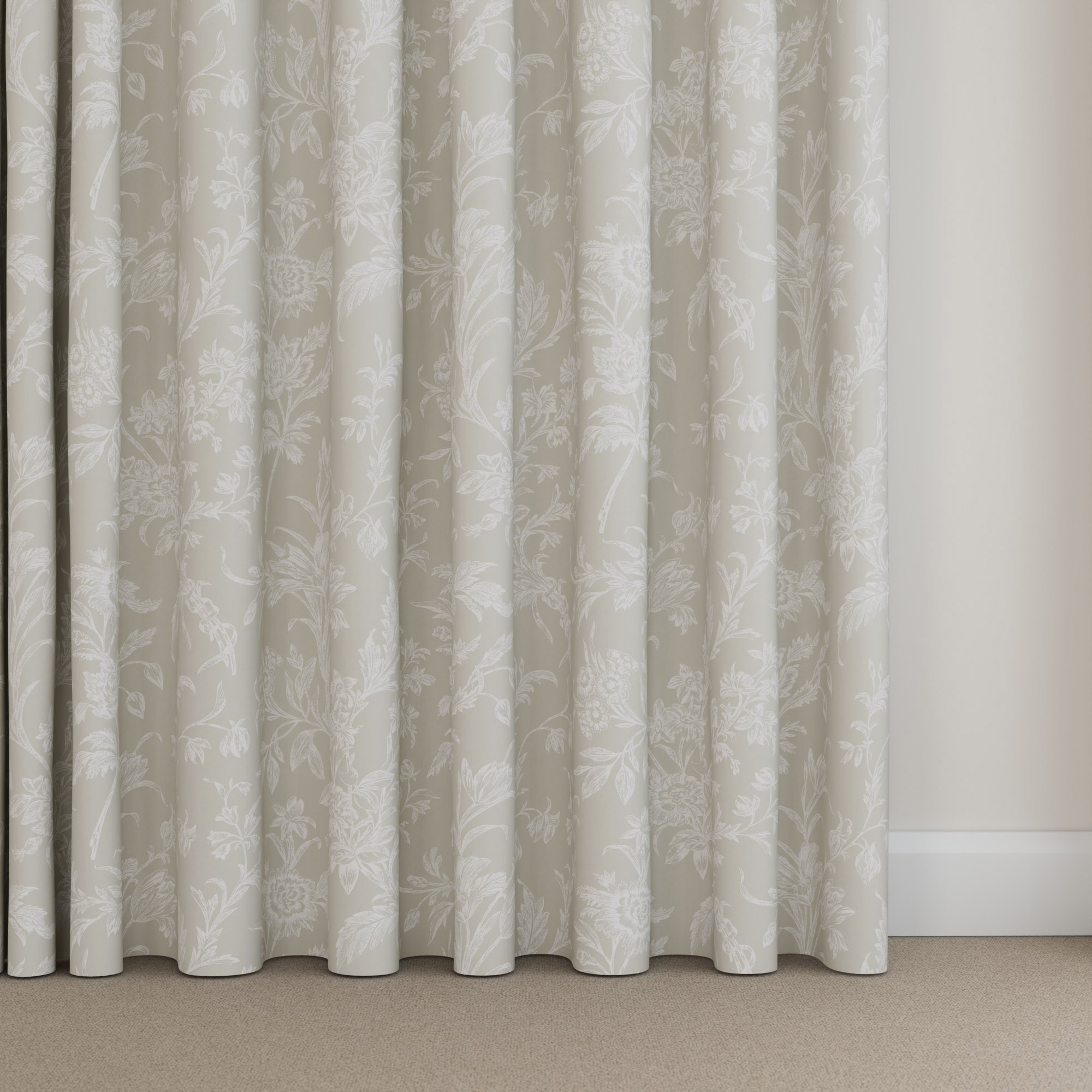 Laura Ashley Lloyd Dove Grey Wave Curtain - Image 5