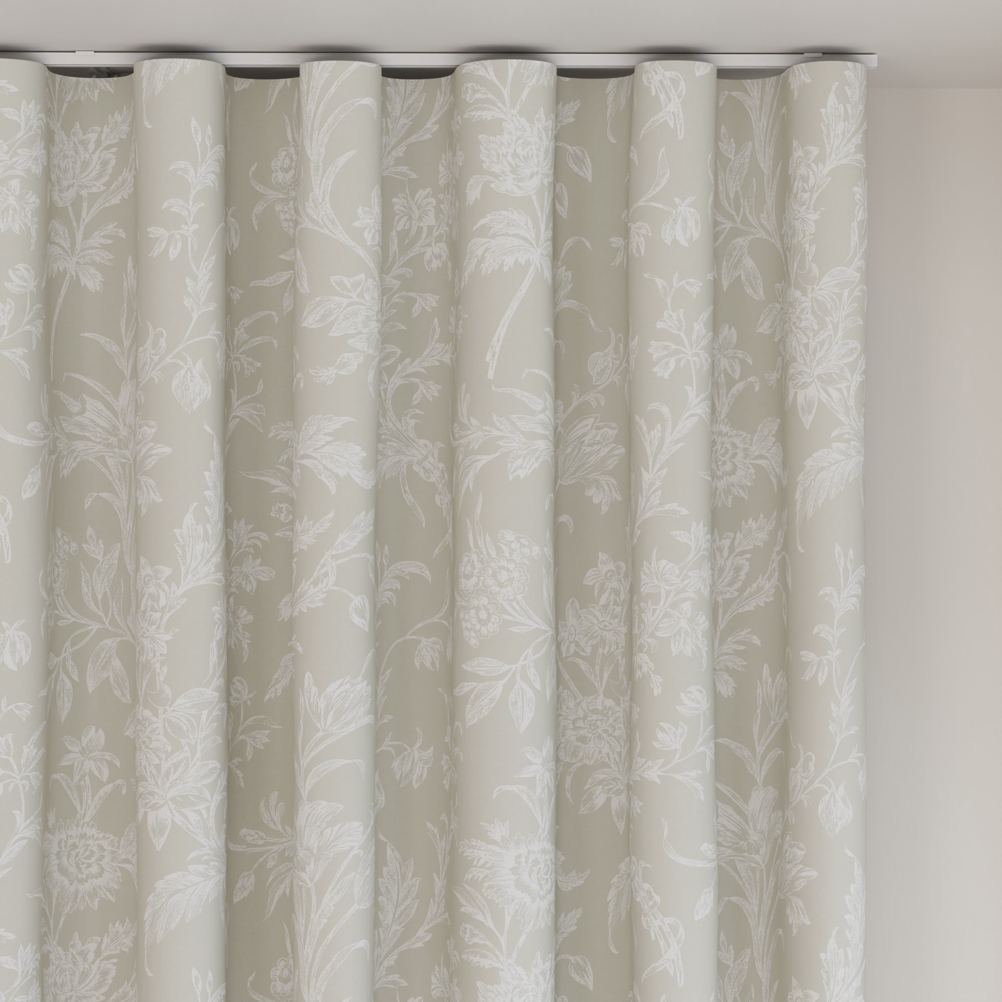 Laura Ashley Lloyd Dove Grey Wave Curtain - Image 6