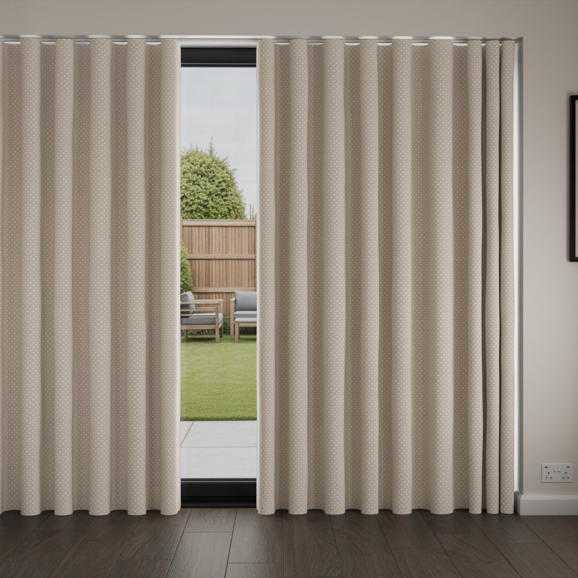 Laura Ashley Louise Star Almond Wave Curtain - Image 4