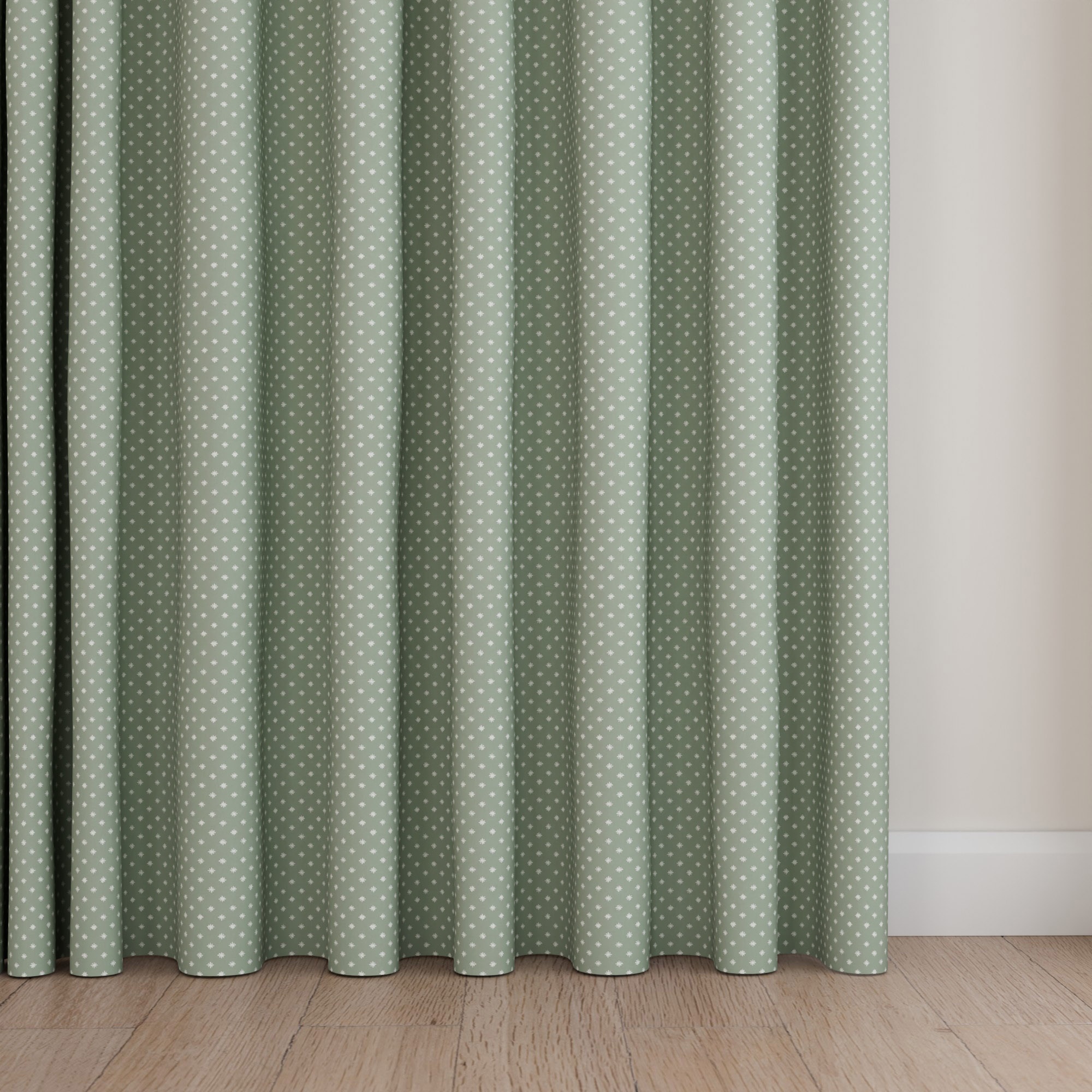Laura Ashley Louise Star Sage Wave Curtain - Image 5