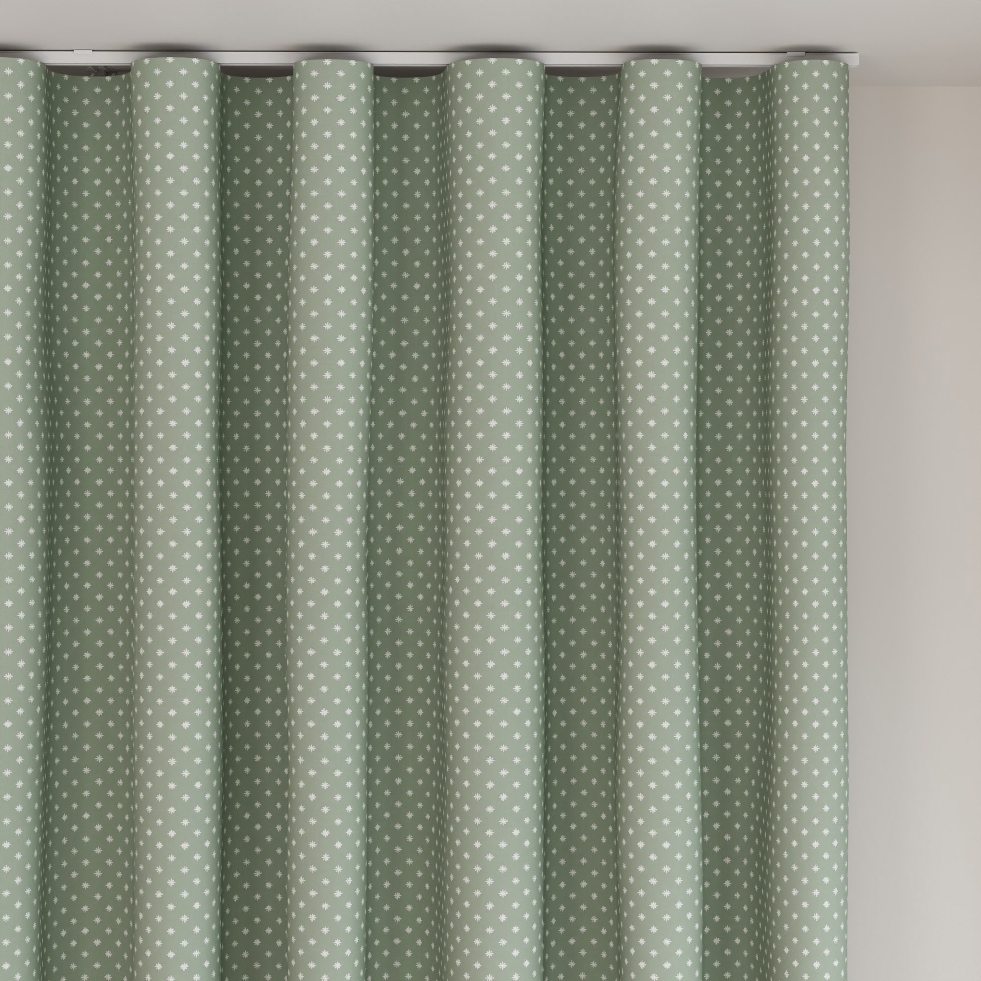 Laura Ashley Louise Star Sage Wave Curtain - Image 6