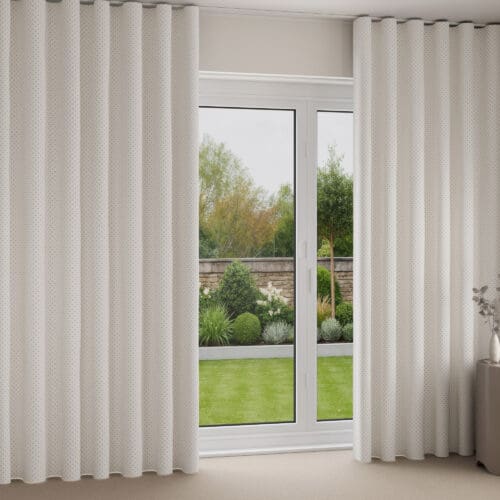 Laura Ashley Louise Star Silver Wave Curtain