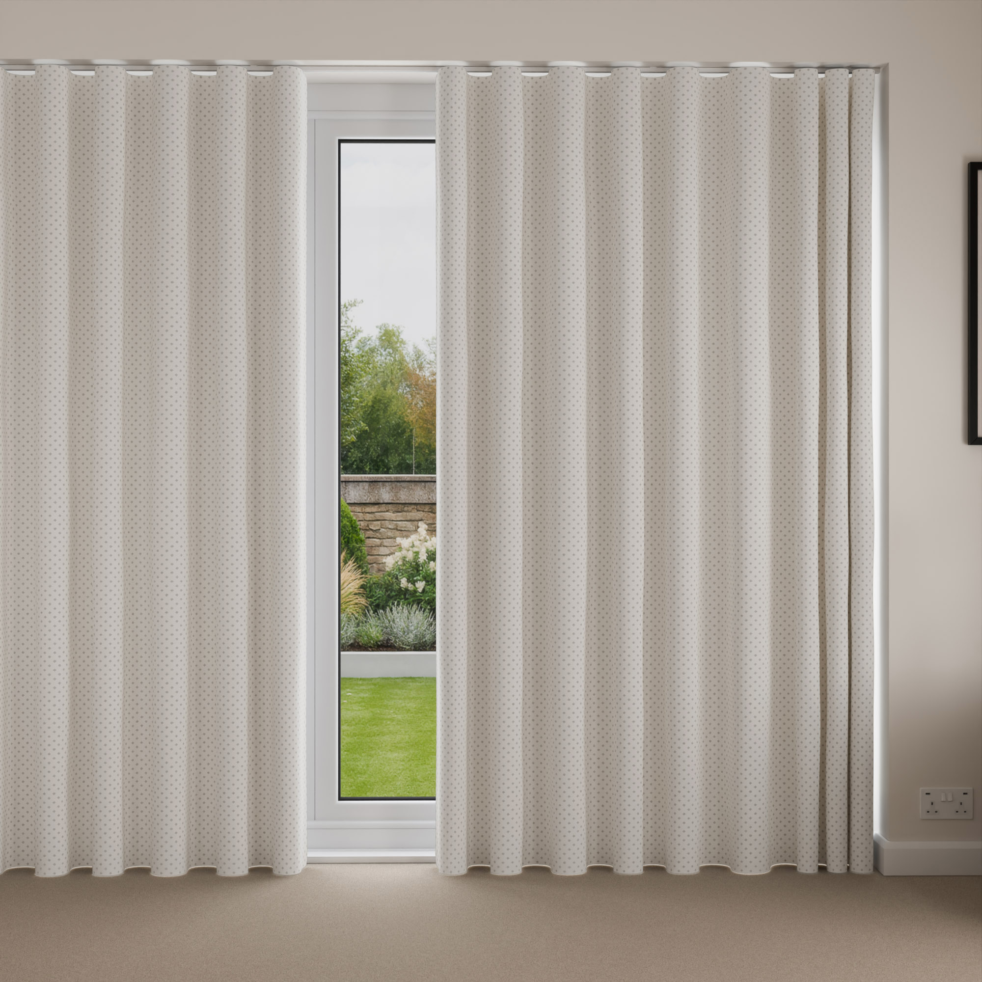 Laura Ashley Louise Star Silver Wave Curtain - Image 4