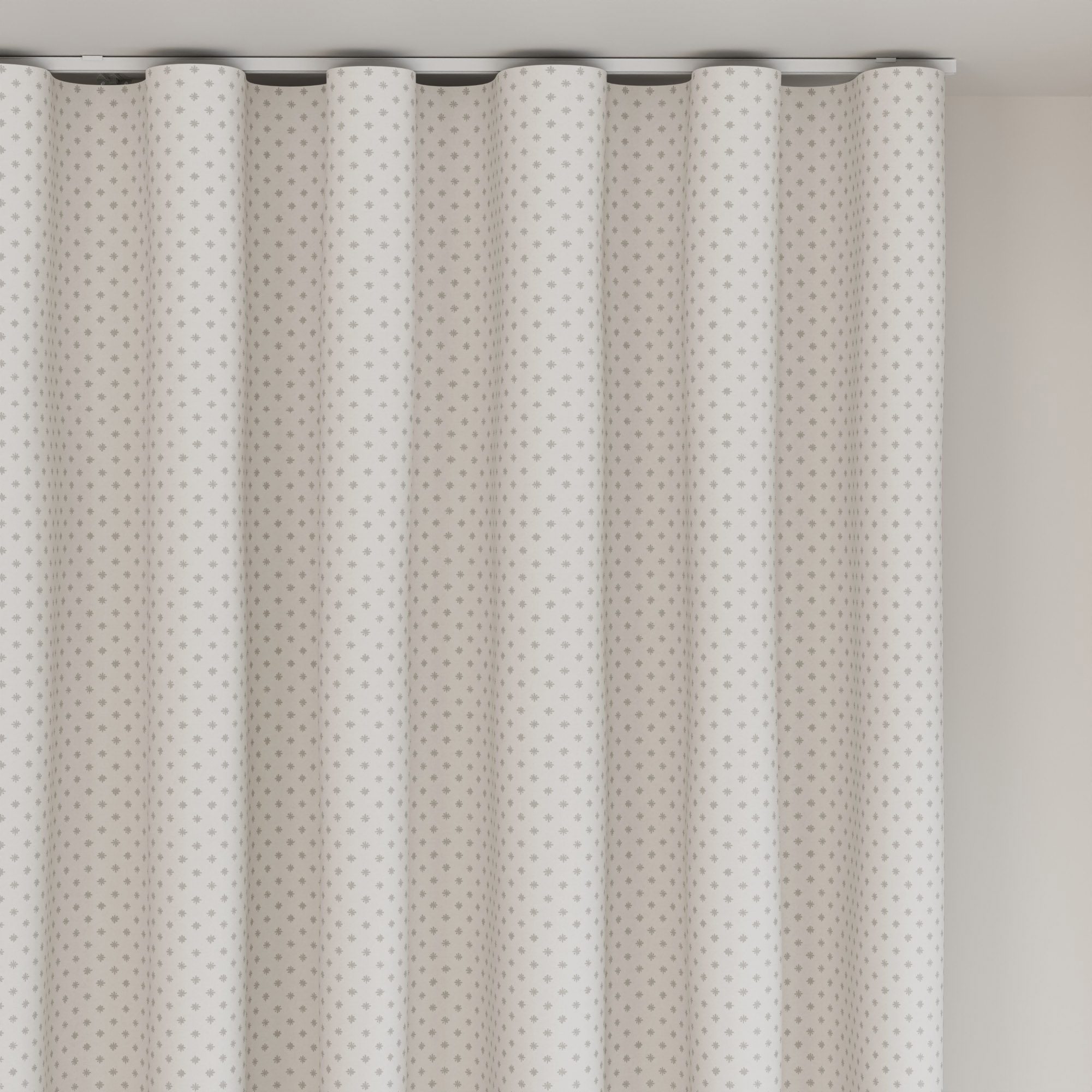 Laura Ashley Louise Star Silver Wave Curtain - Image 6