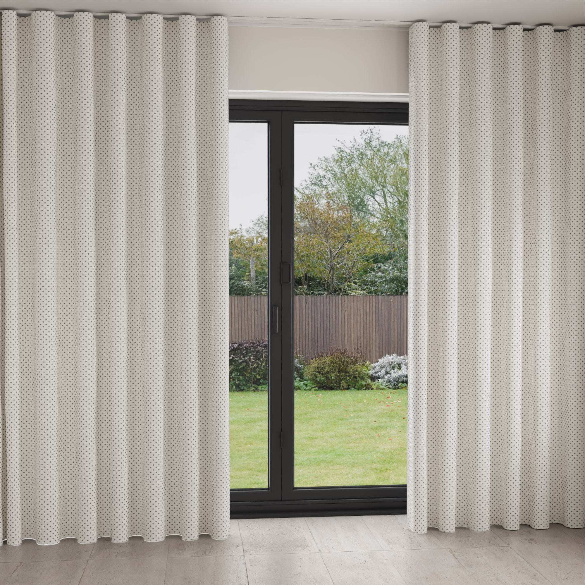 Laura Ashley Louise Star Steel Wave Curtain