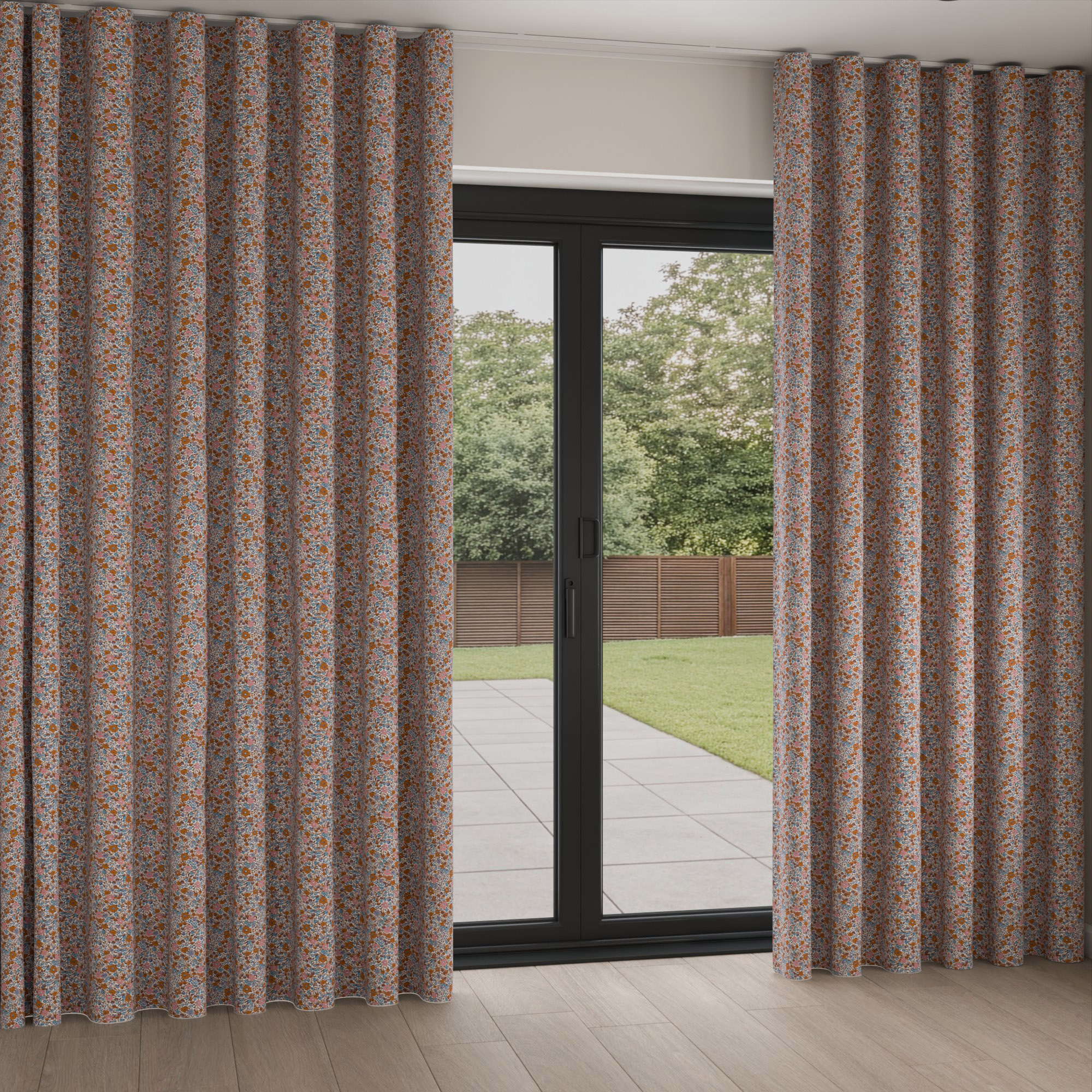 Laura Ashley Loveston Crimson Wave Curtain - Image 2