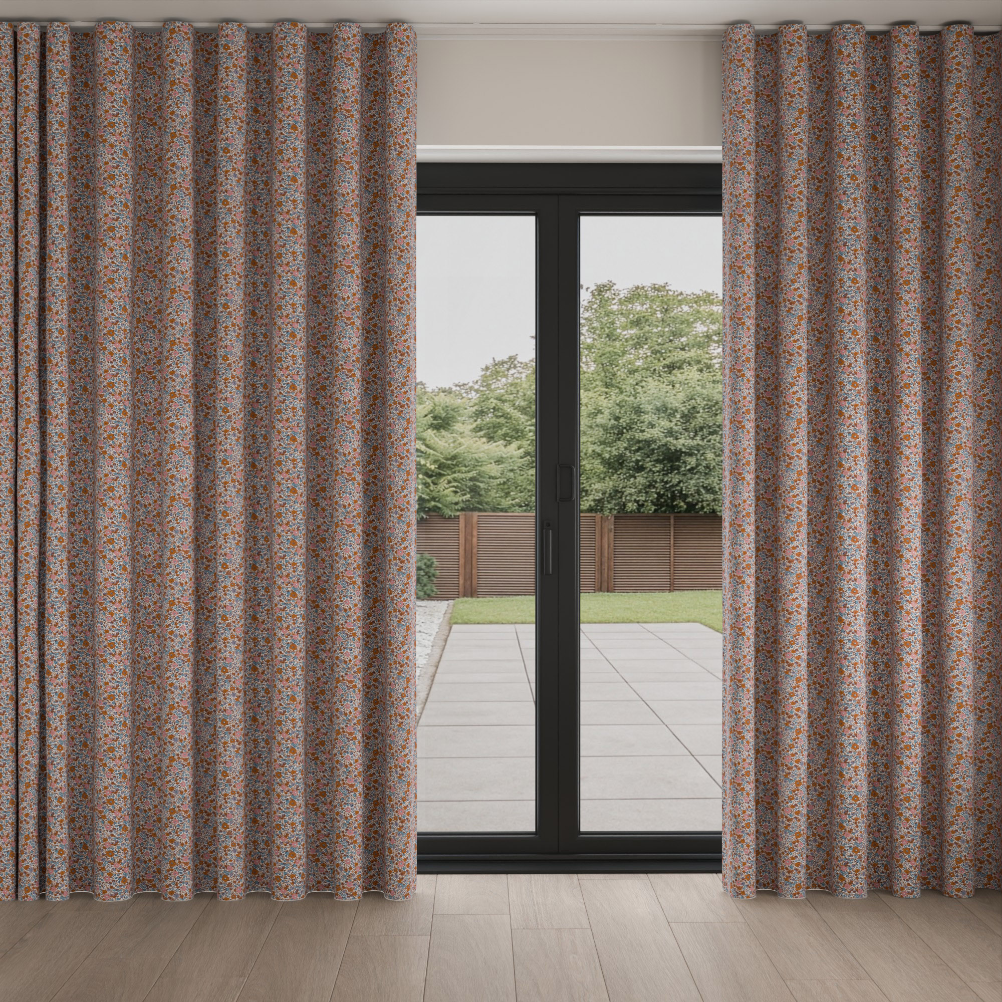 Laura Ashley Loveston Crimson Wave Curtain - Image 3