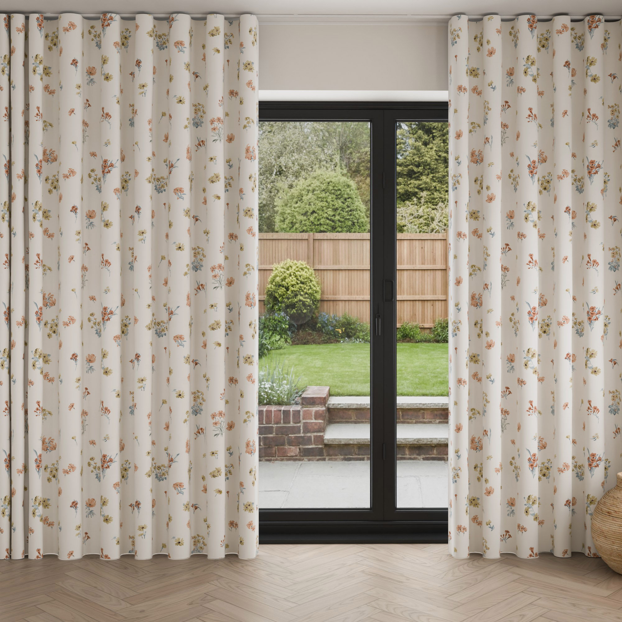 Laura Ashley Megan (LA) Ochre Yellow Wave Curtain - Image 3
