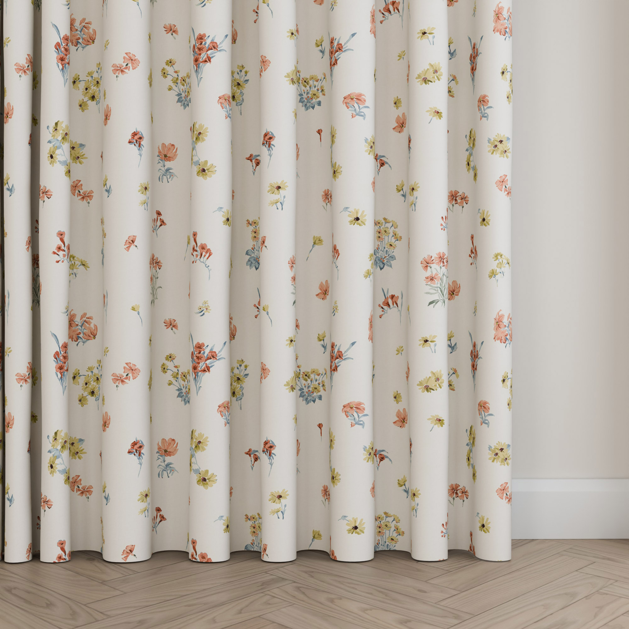 Laura Ashley Megan (LA) Ochre Yellow Wave Curtain - Image 5