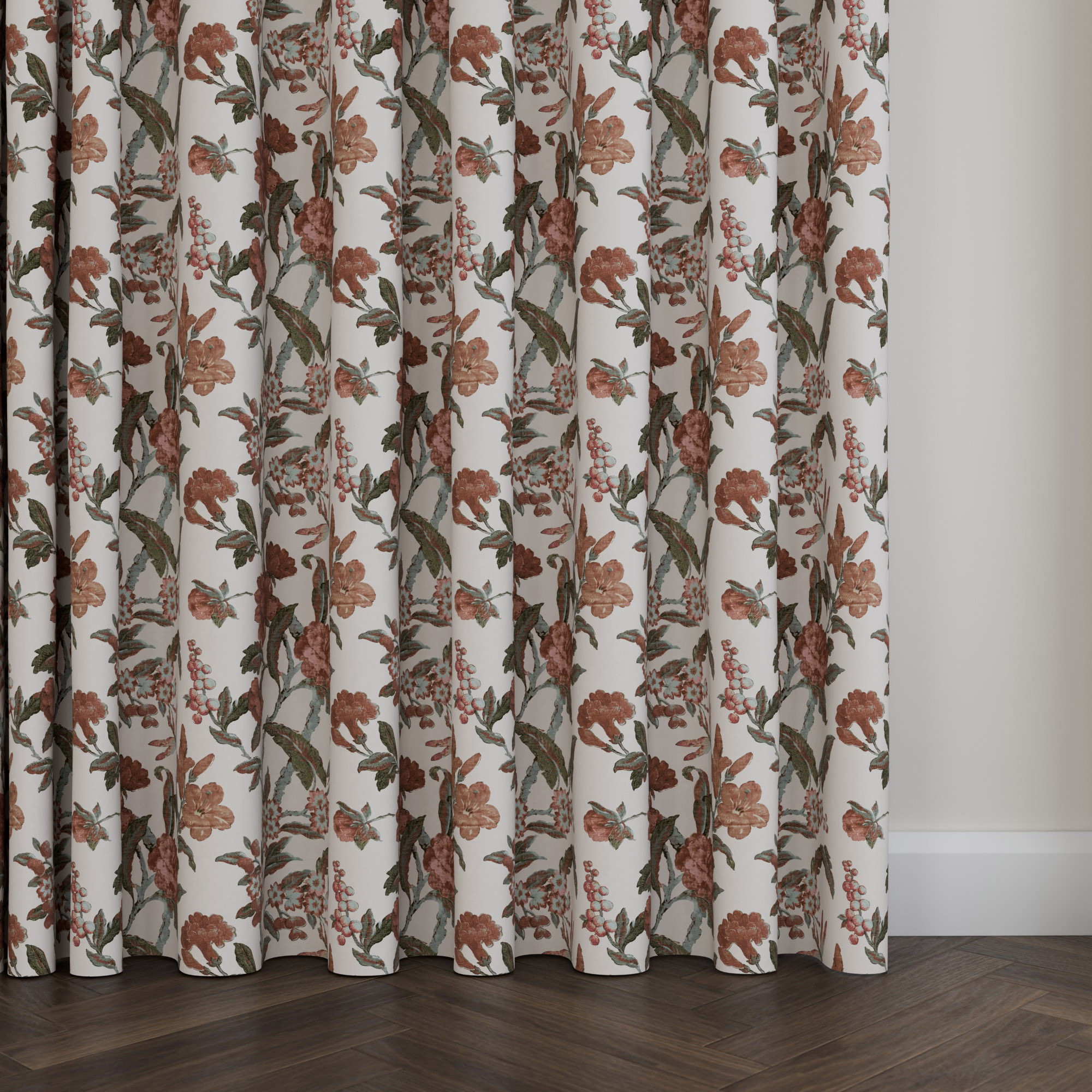 Laura Ashley Minera Crimson Wave Curtain - Image 5