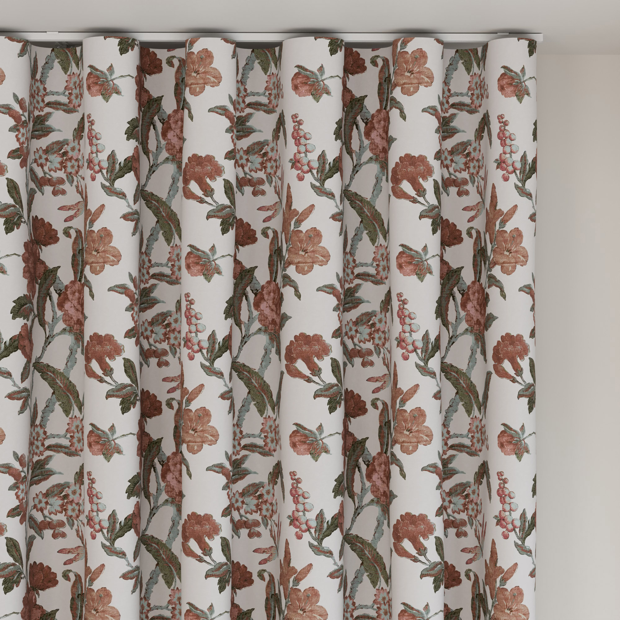 Laura Ashley Minera Crimson Wave Curtain - Image 6