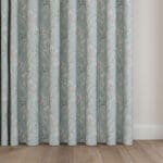 Laura Ashley Mosedale Posy Dark Duck Egg Blue Wave Curtain