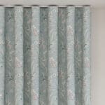 Laura Ashley Mosedale Posy Dark Duck Egg Blue Wave Curtain