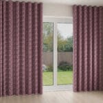 Laura Ashley Musica Print Dark Ruby Wave Curtain