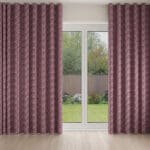 Laura Ashley Musica Print Dark Ruby Wave Curtain