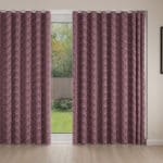 Laura Ashley Musica Print Dark Ruby Wave Curtain