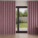 Laura Ashley Musica Velvet Dark Ruby Wave Curtain