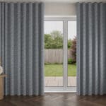 Laura Ashley Musica Velvet Dusky Seaspray Wave Curtain