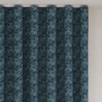 Laura Ashley Musica Velvet Spruce Wave Curtain
