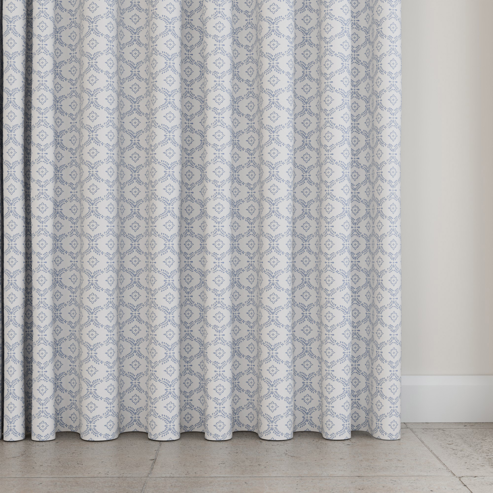 Laura Ashley Norton Cobalt Blue Wave Curtain - Image 5