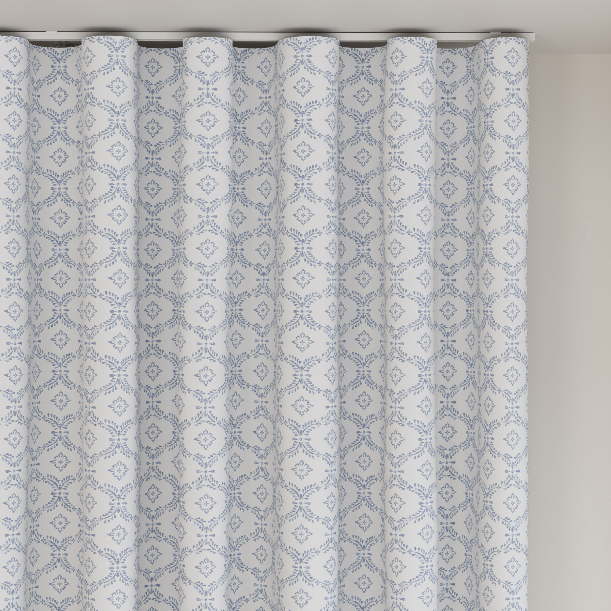 Laura Ashley Norton Cobalt Blue Wave Curtain - Image 6