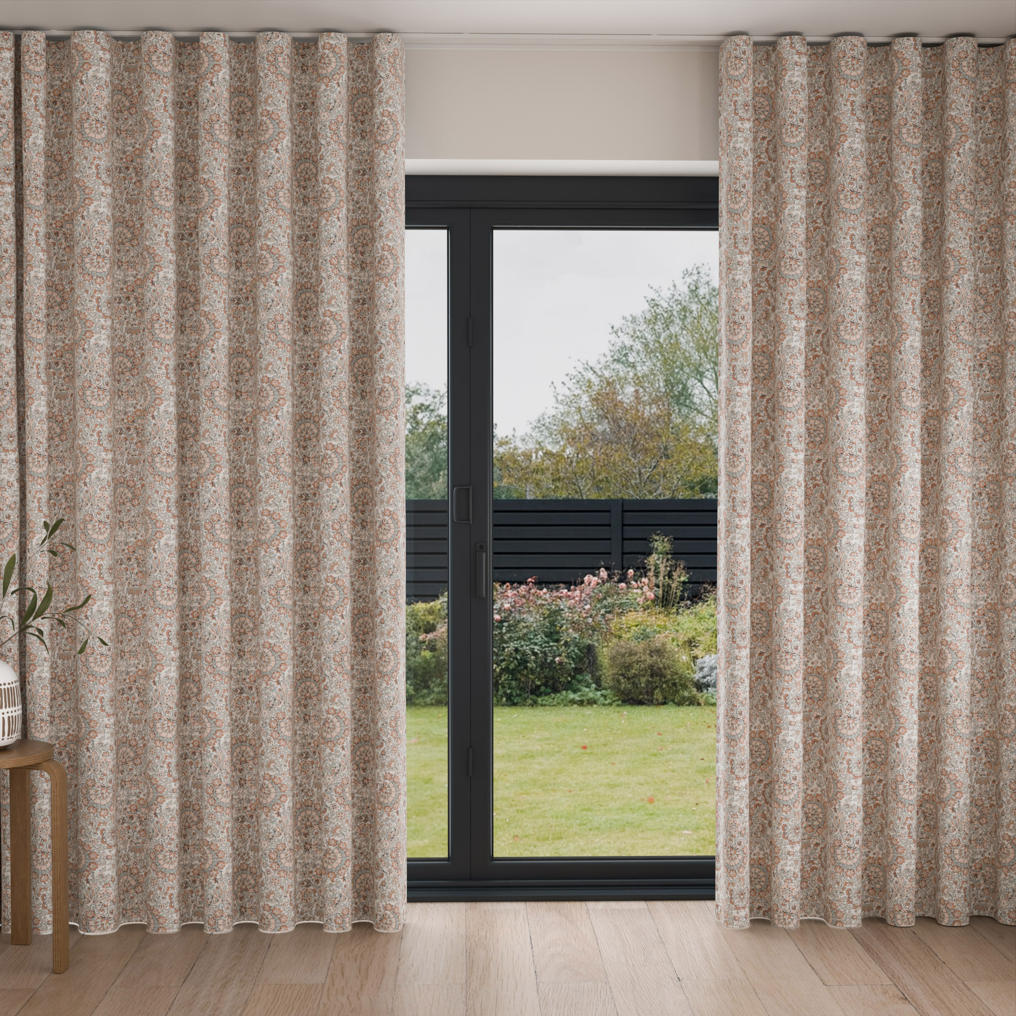 Laura Ashley Painswick Paisley Apricot Wave Curtain