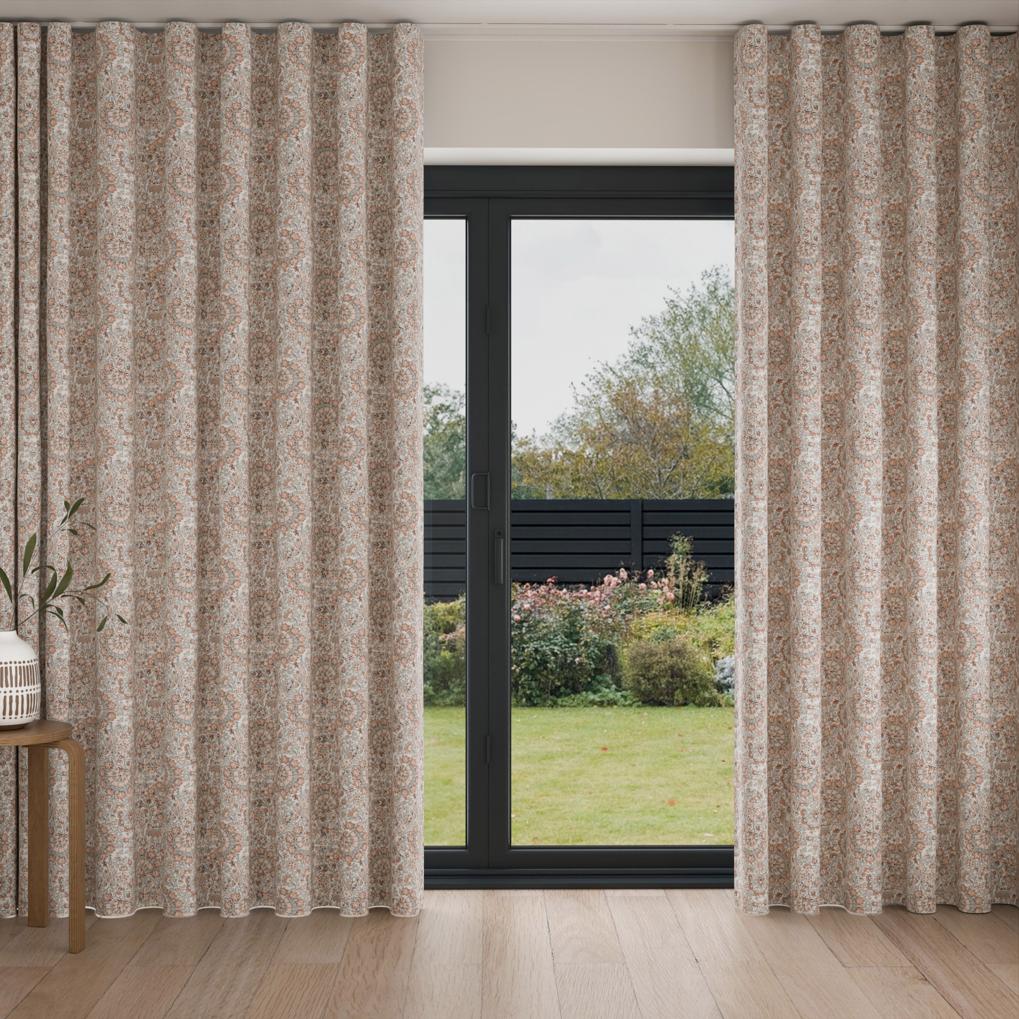 Laura Ashley Painswick Paisley Apricot Wave Curtain - Image 3