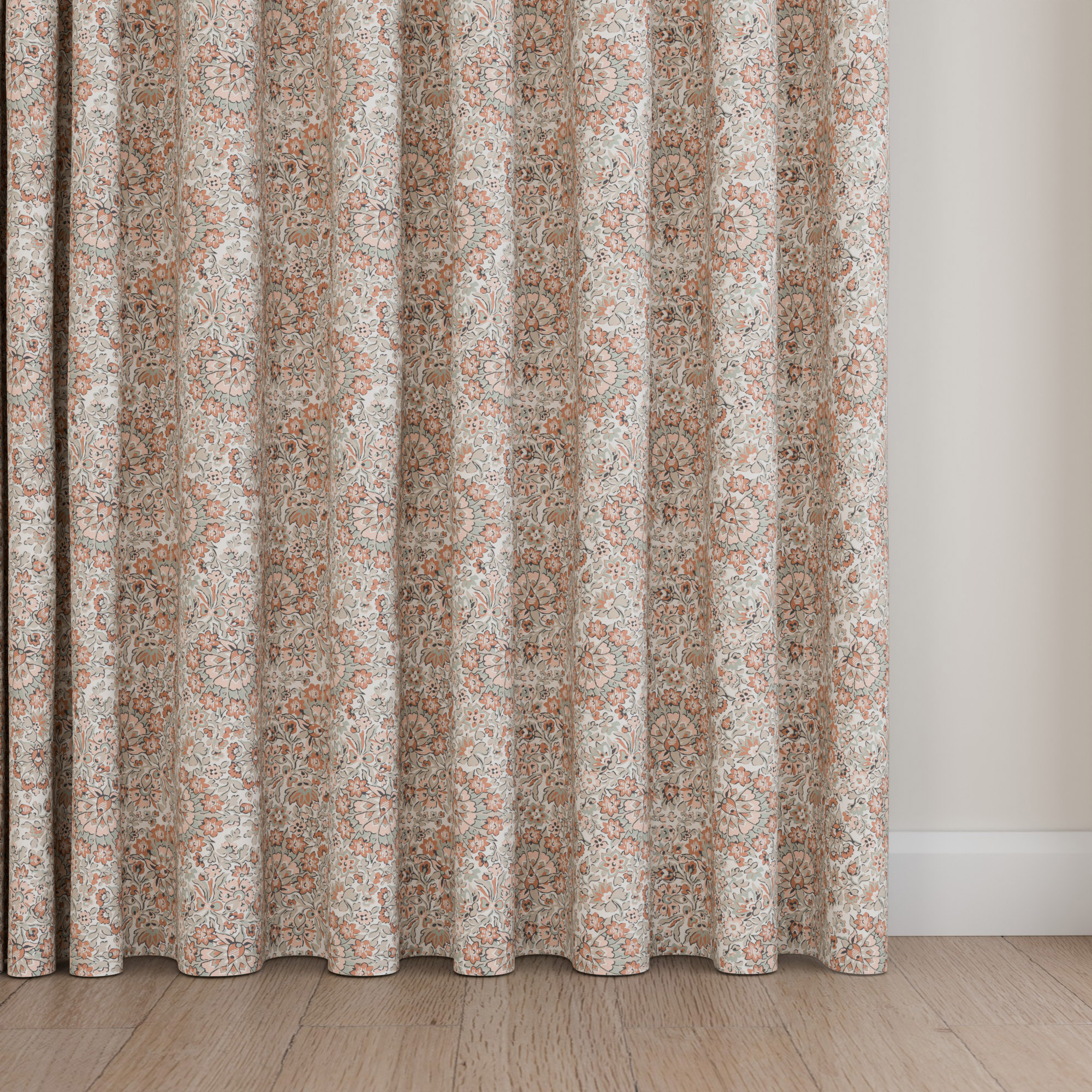 Laura Ashley Painswick Paisley Apricot Wave Curtain - Image 5