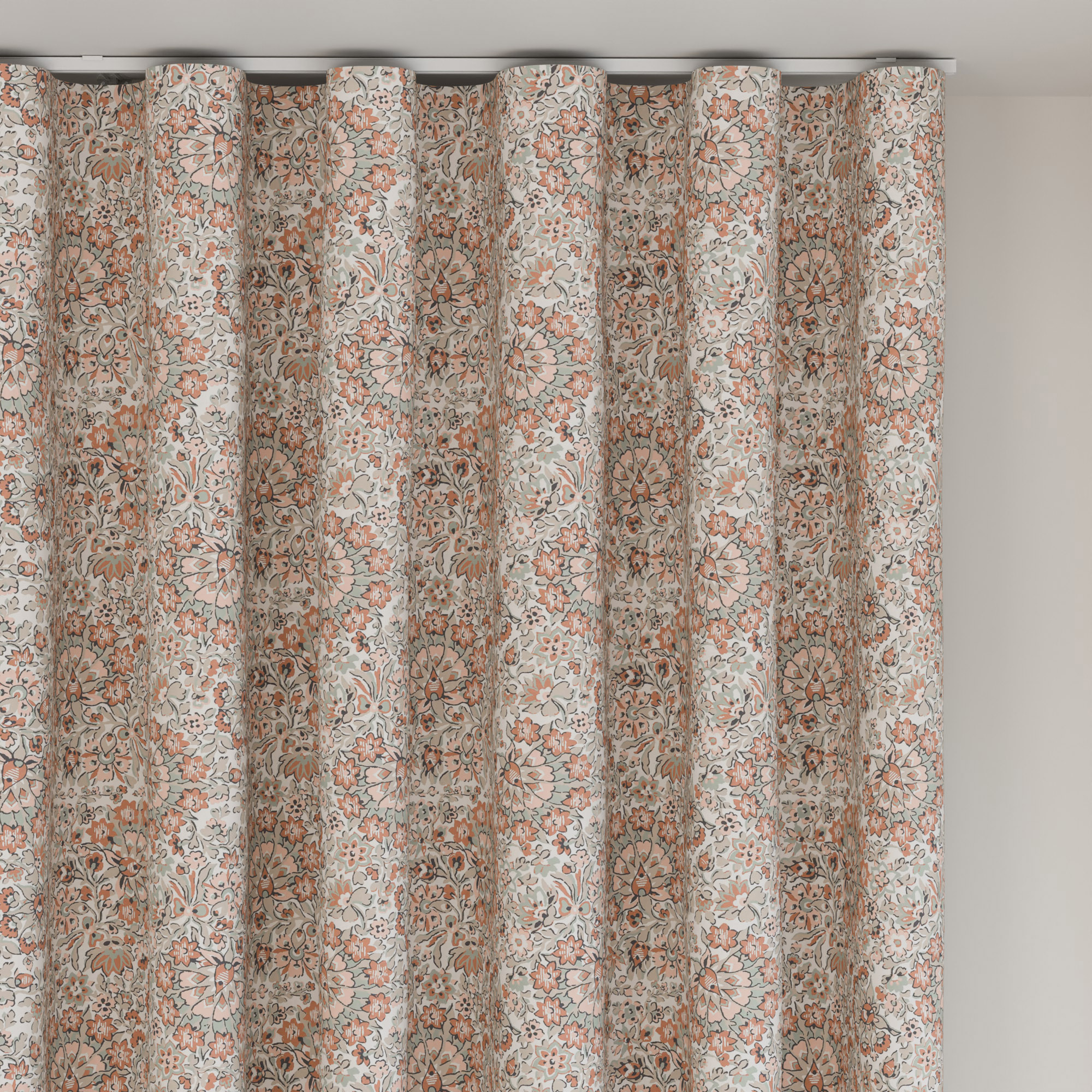Laura Ashley Painswick Paisley Apricot Wave Curtain - Image 6