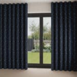 Laura Ashley Painterly Stars Midnight Wave Curtain