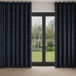 Laura Ashley Painterly Stars Midnight Wave Curtain