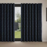 Laura Ashley Painterly Stars Midnight Wave Curtain