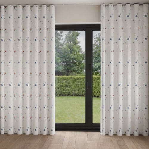 Laura Ashley Painterly Stars Multi Wave Curtain