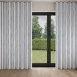 Laura Ashley Painterly Stripe Dark Seaspray Wave Curtain