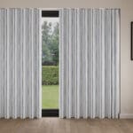 Laura Ashley Painterly Stripe Dark Seaspray Wave Curtain