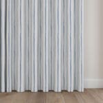 Laura Ashley Painterly Stripe Dark Seaspray Wave Curtain